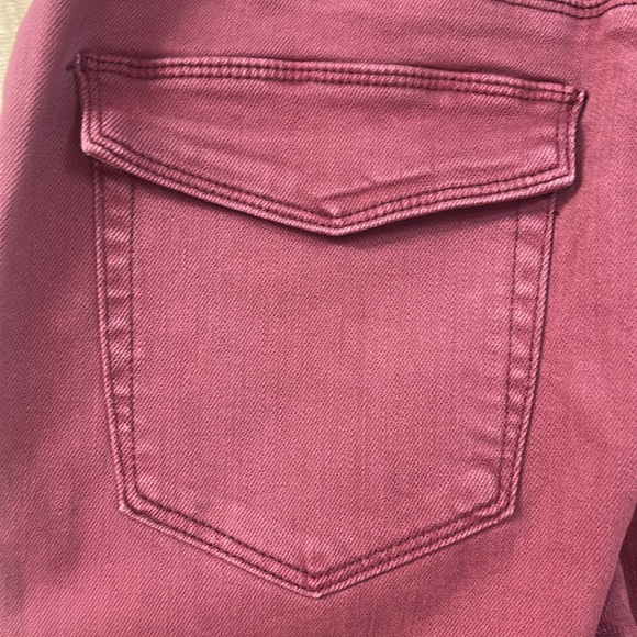 NWT Burgundy Aurora Garment Dyed Cuffed Jeans - Judy Blue - Picture 3 of 8